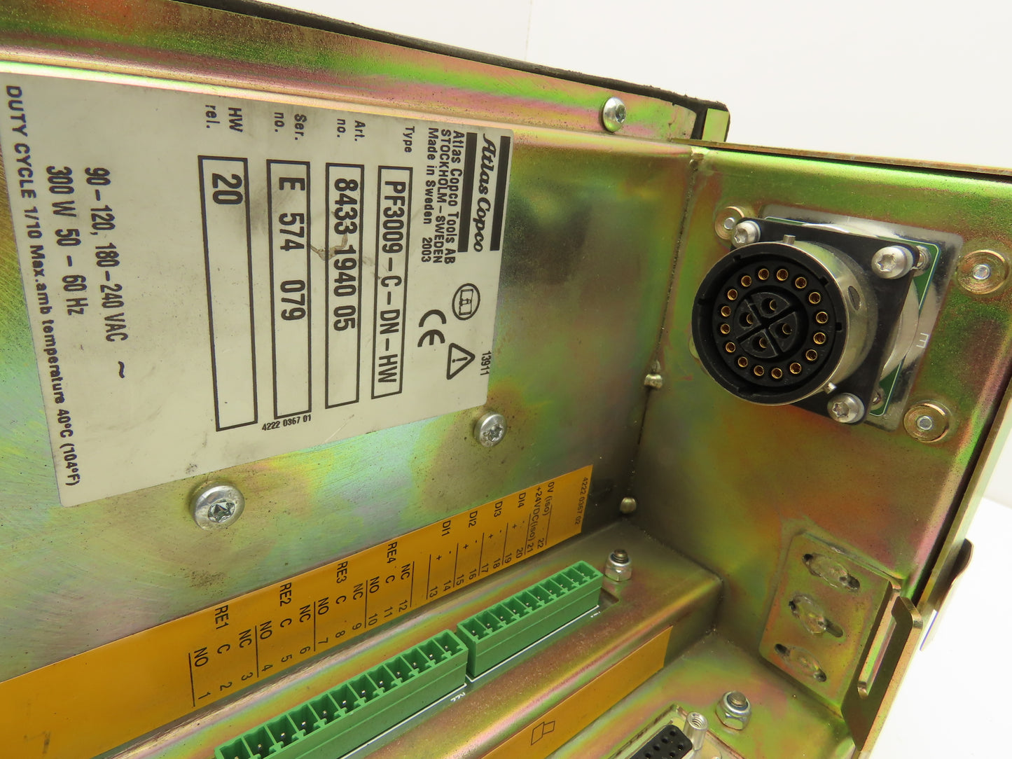 Atlas Copco PF3009-C-DN-HW Tensor S9 Nutrunner Torque Controller 8433 1940 05
