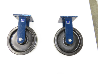 RWM 75 Series Rigid Caster Wheel 12"x 3" Height 15-1/2"-Top of Plate Lot of 2