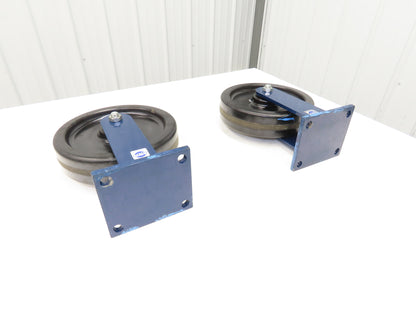 RWM 75 Series Rigid Caster Wheel 12"x 3" Height 15-1/2"-Top of Plate Lot of 2