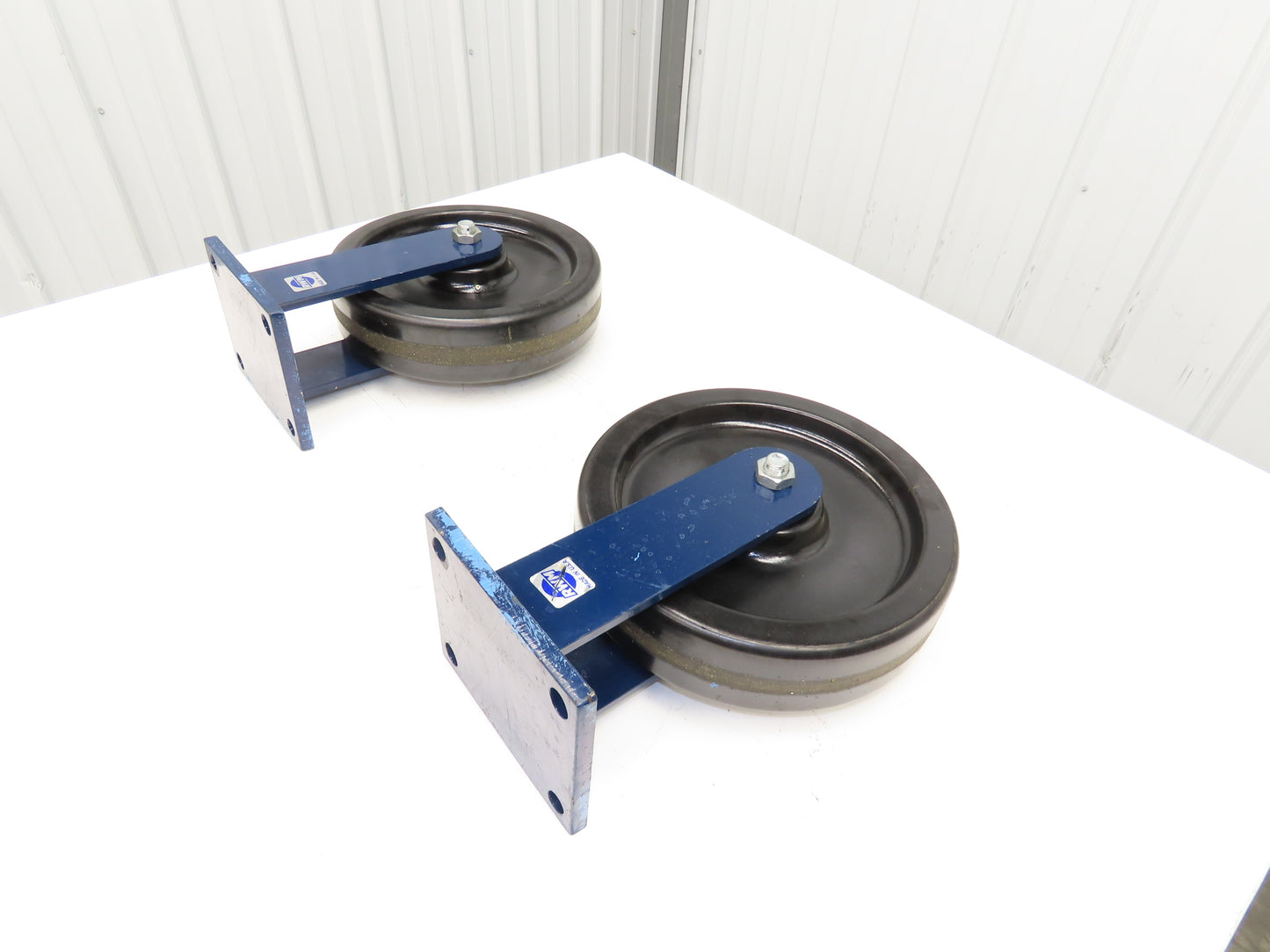 RWM 75 Series Rigid Caster Wheel 12"x 3" Height 15-1/2"-Top of Plate Lot of 2