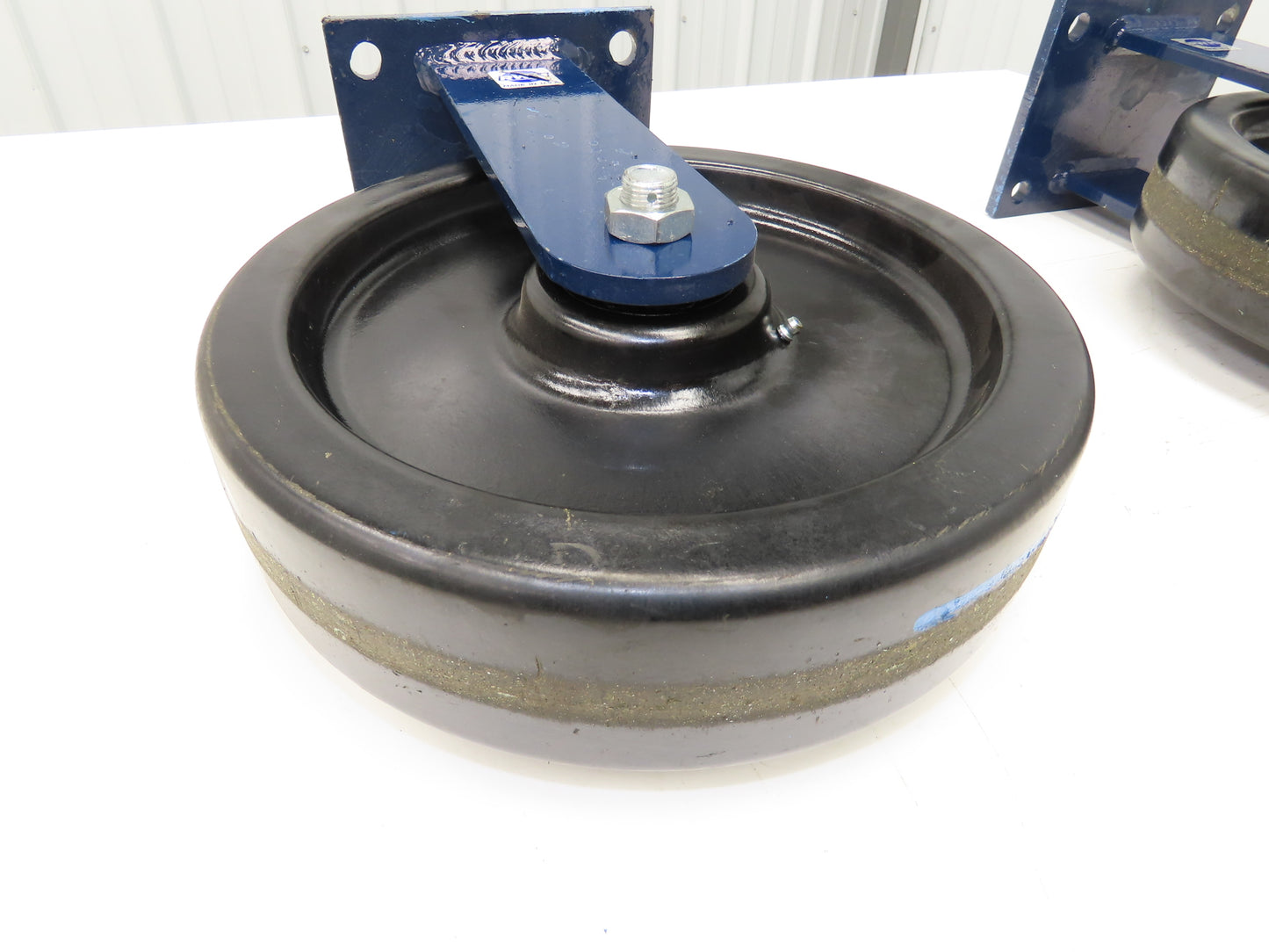 RWM 75 Series Rigid Caster Wheel 12"x 3" Height 15-1/2"-Top of Plate Lot of 2