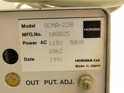 Horiba OCMA-220 Oil Content Analyzer 115VAC 60Hz 50VA