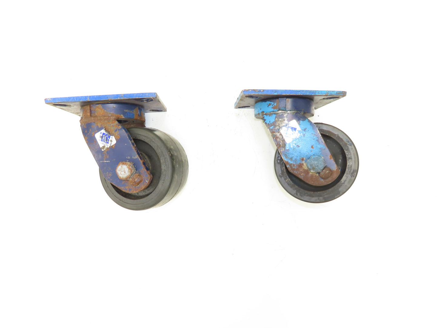 RWM Heavy Duty Casters 6"x 3" Height 8" Plate 7-1/4"x 5-1/4" Swivel Lot of 2