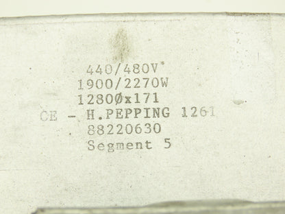 H Pepping 88220630 6-1/2" Ceramic Band Heater 600/1750/2270W 480V  Lot of 3pcs