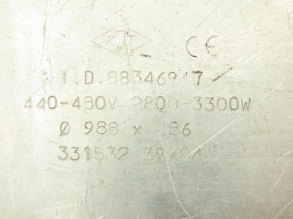 Ceramic Band Heater 3300W 480V 3PH 7-1/4"W x 30-1/2"L