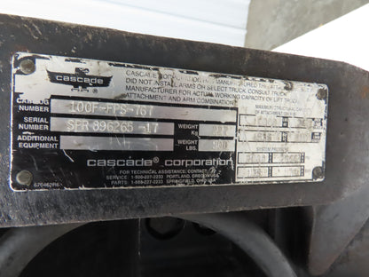 Cascade Forklift Class 3 SideShift Fork Positioner Attachment 20"x 41" W 10000lb