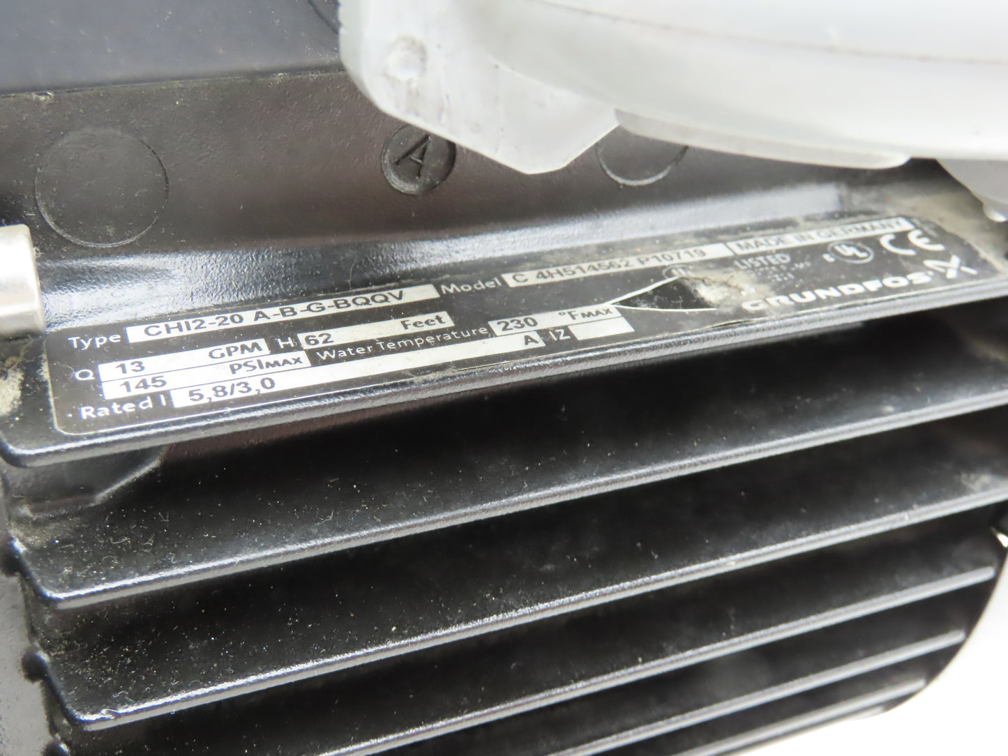 Grundfos CHI2-20 A-B-G-BQQV Stainless Centrifugal Pump 13gpm 145psi 115/230V 1PH
