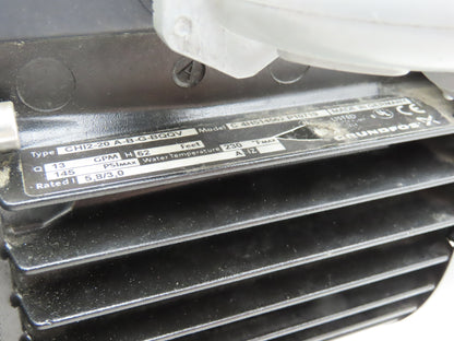 Grundfos CHI2-20 A-B-G-BQQV Stainless Centrifugal Pump 13gpm 145psi 115/230V 1PH