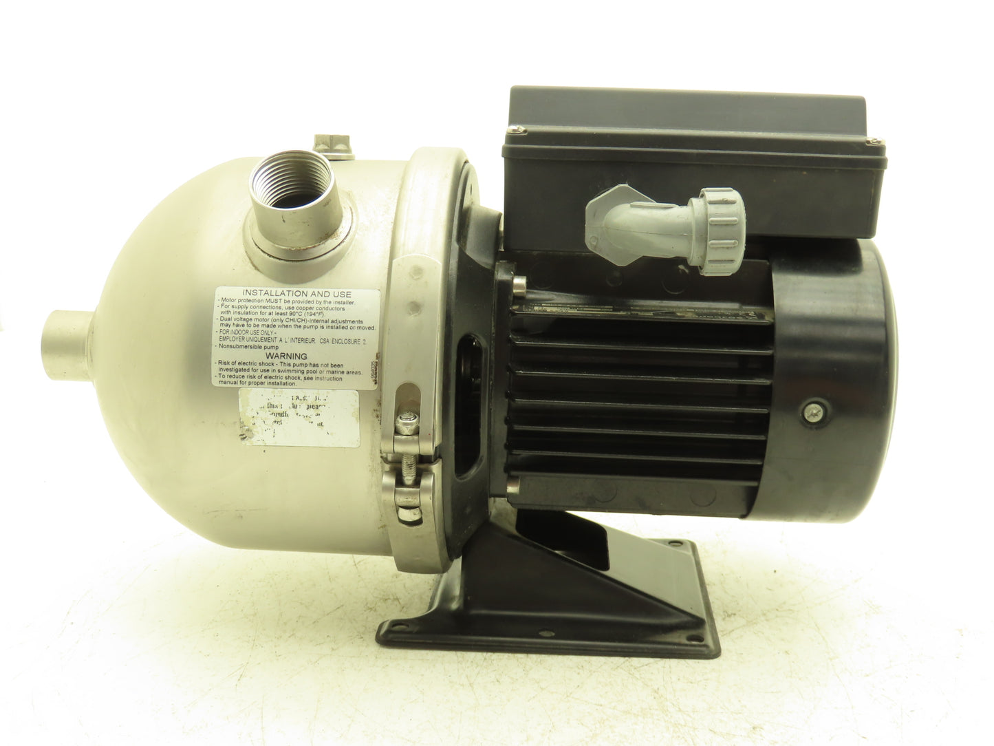 Grundfos CHI2-20 A-B-G-BQQV Stainless Centrifugal Pump 13gpm 145psi 115/230V 1PH