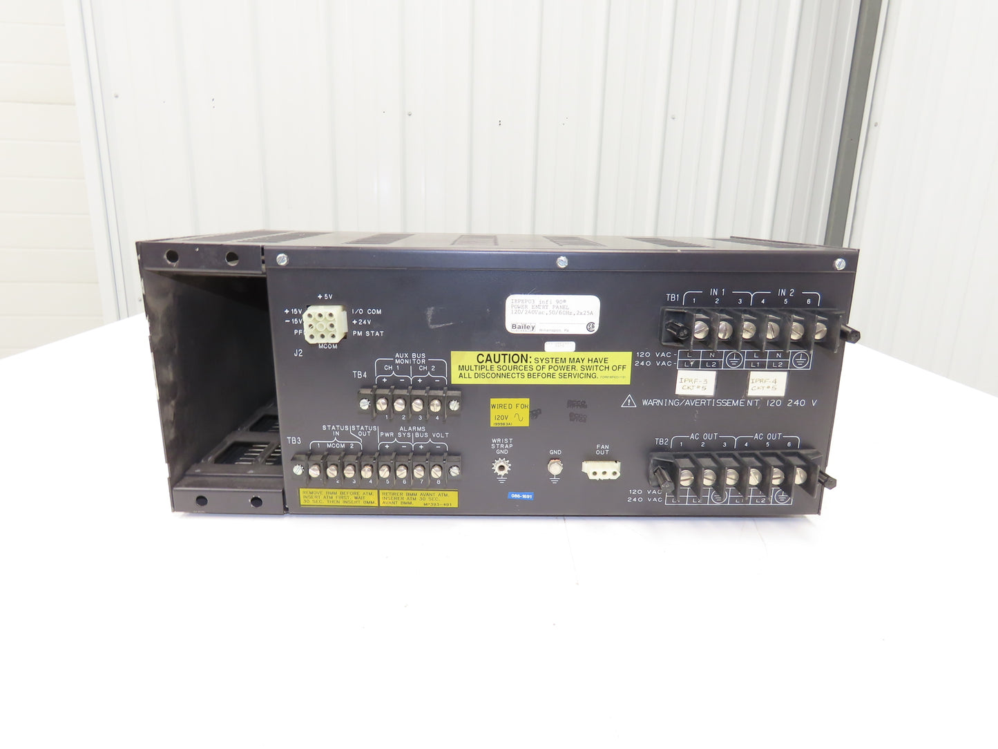 Bailey INFI 90 Power Entry Panel 120/240VAC 50/60Hz 2x25A