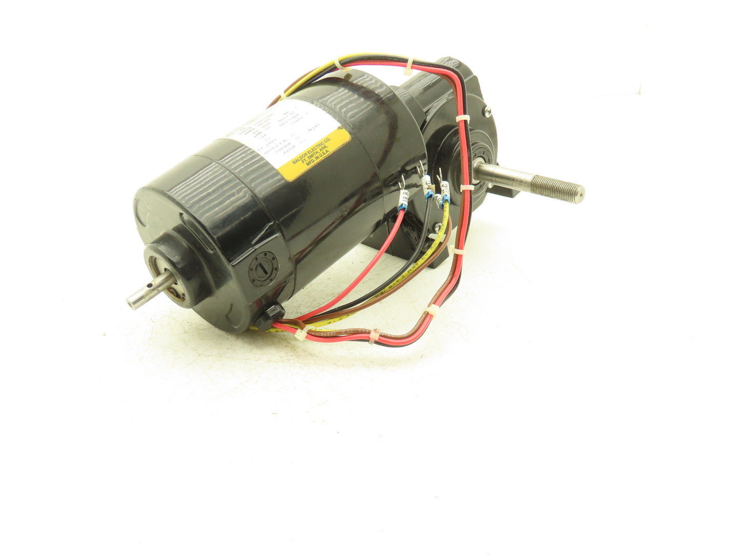 Baldor 1PH Gearmotor 33:1 Reducer 165rpm RH Output 115VAC 125VDC Threaded Shaft