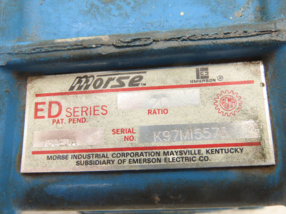 Morse 13GEDA Worm Gearbox 20:1 Reducer 88rpm 56C 5/8" Hollow Shaft ED Series