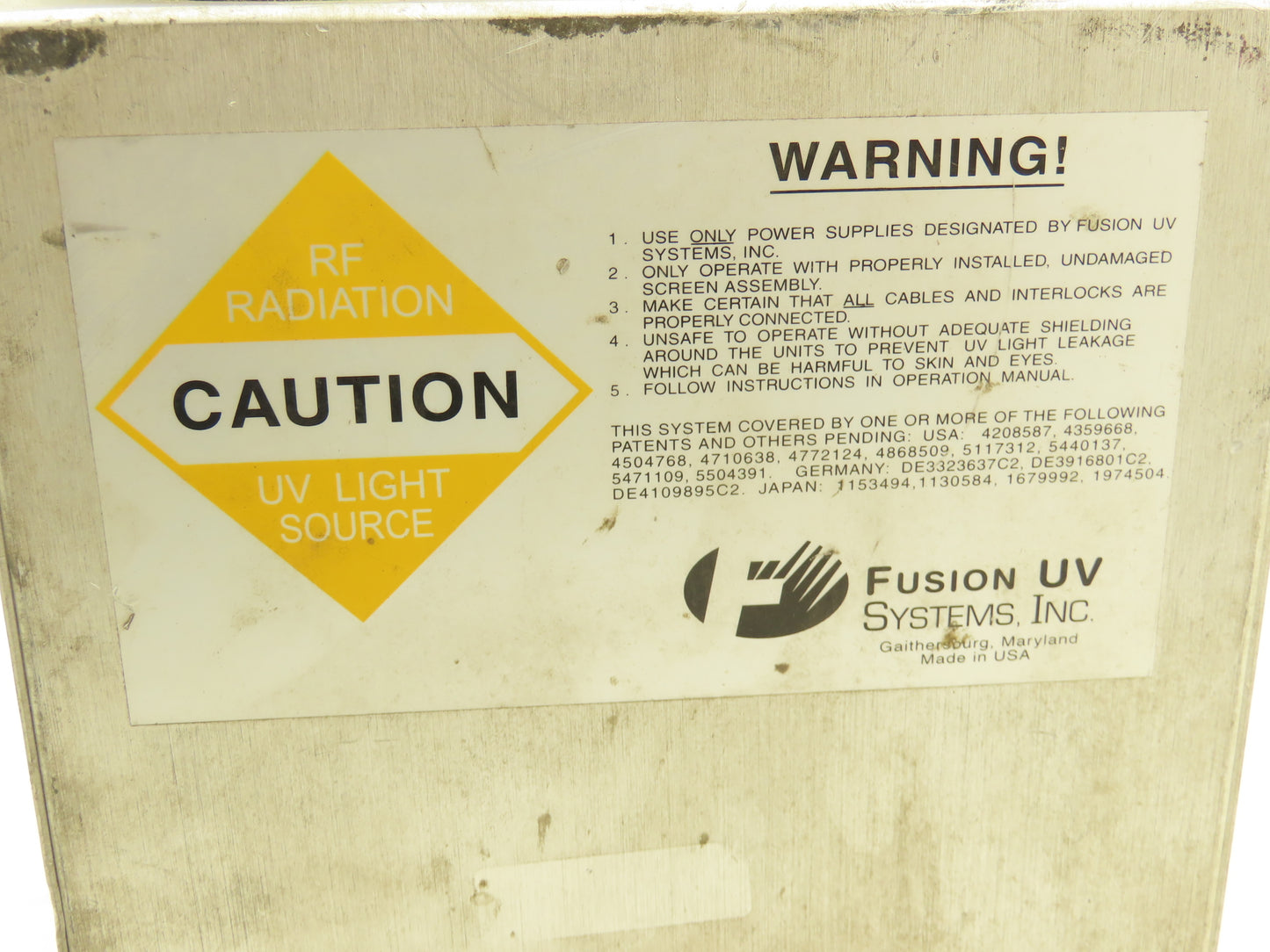 Fusion UV Systems I311MP Ultraviolet Lamp Curing system