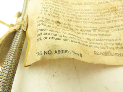 Western Enterprises A60001 High Pressure Gas Hose Stainless/Teflon 30" Rev B