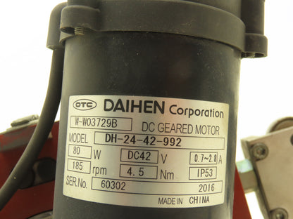 Daihen CMRE-742 Wire Feeder DH-24-42-992 Motor 185RPM 42VDC