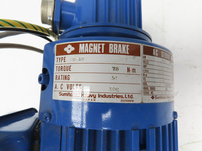 Sumitomo FS271MTCT16 Cyclo-Drive 13:1 Servo Gearmotor 200V 3PH CNVM-6105-SV-B-13