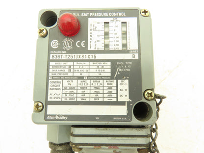 Allen Bradley 836T-T251JX81X15 Pressure Control Ser B 1-2.45 Bar 600V