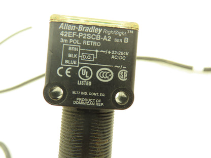 Allen Bradley 42EF-P2SCB-A2 RightSight Photoelectric Sensor Photo Eye  Lot of 3