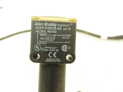 Allen Bradley 42EF-P2SCB-A2 RightSight Photoelectric Sensor Photo Eye  Lot of 3