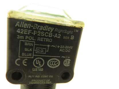 Allen Bradley 42EF-P2SCB-A2 RightSight Photoelectric Sensor Photo Eye  Lot of 3