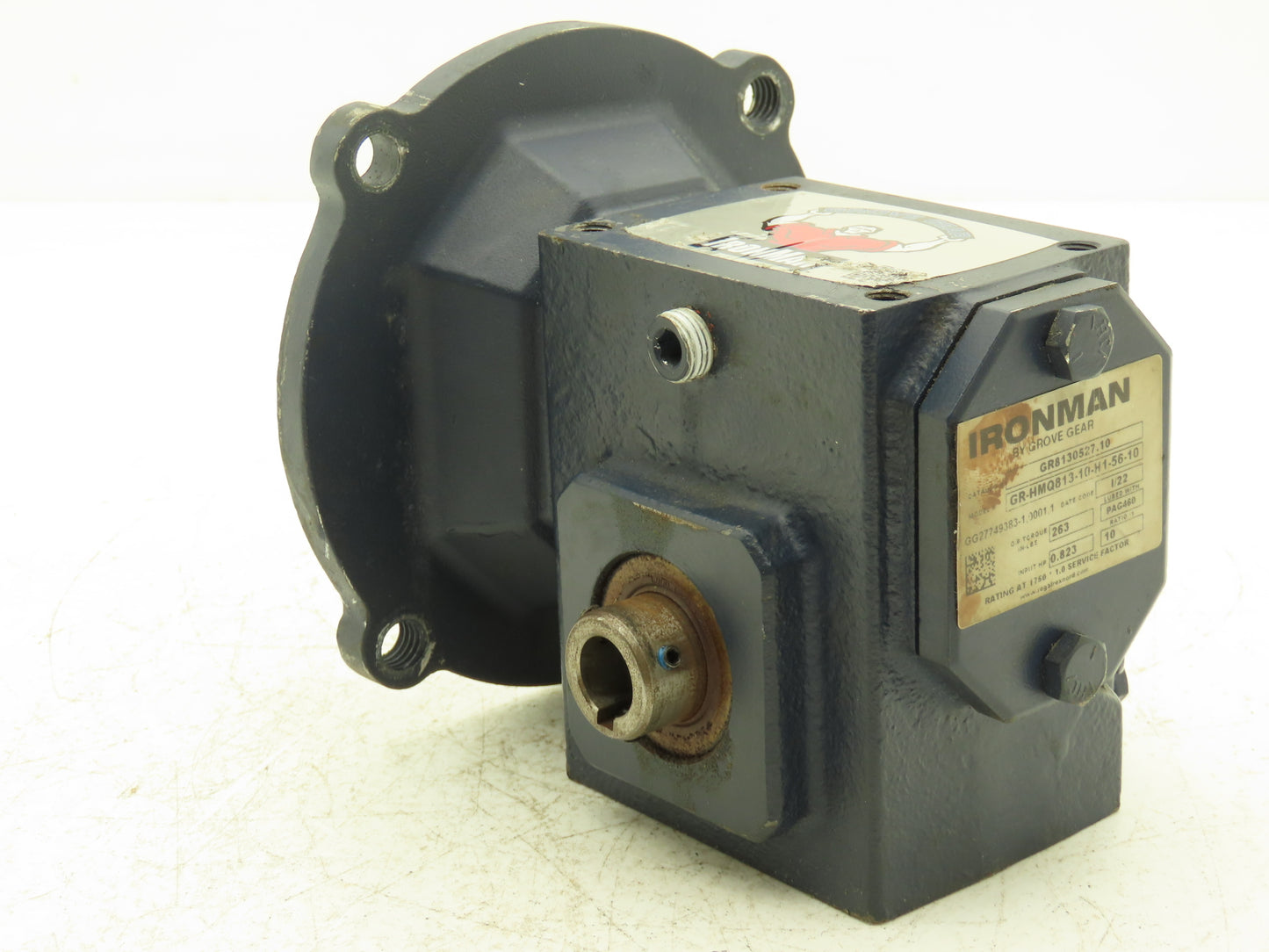 Ironman GR-HMQ-813-10-H1-56-10 Worm Gearbox 10:1 - 175rpm 56C 5/8"Hollow Shaft
