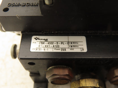 Versa CSG-4232-043-P-A120 Pneumatic Solenoid Valve Manifold Assy C5M-4302-5-PL-X