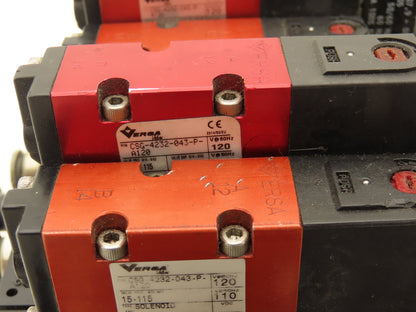Versa CSG-4232-043-P-A120 Pneumatic Solenoid Valve Manifold Assy C5M-4302-5-PL-X
