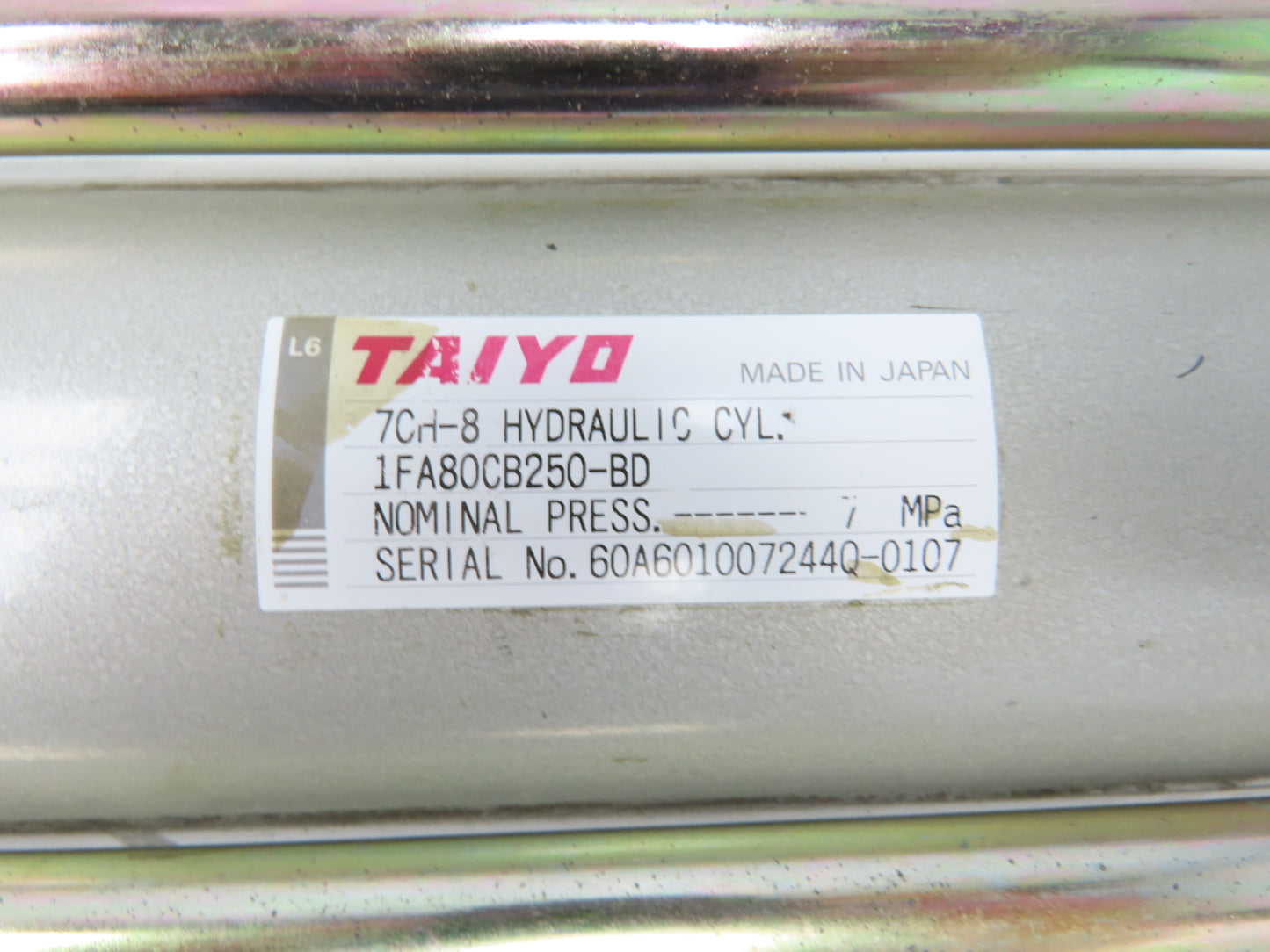 Taiyo 1FA80CB250-BD Hydraulic Cylinder 80mm Bore 250mm Stroke 1015psi