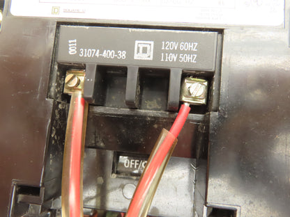 Square D 8536 SE01S Motor Starter Contactor NEMA Size 3 600V 50Hp 120V Coil