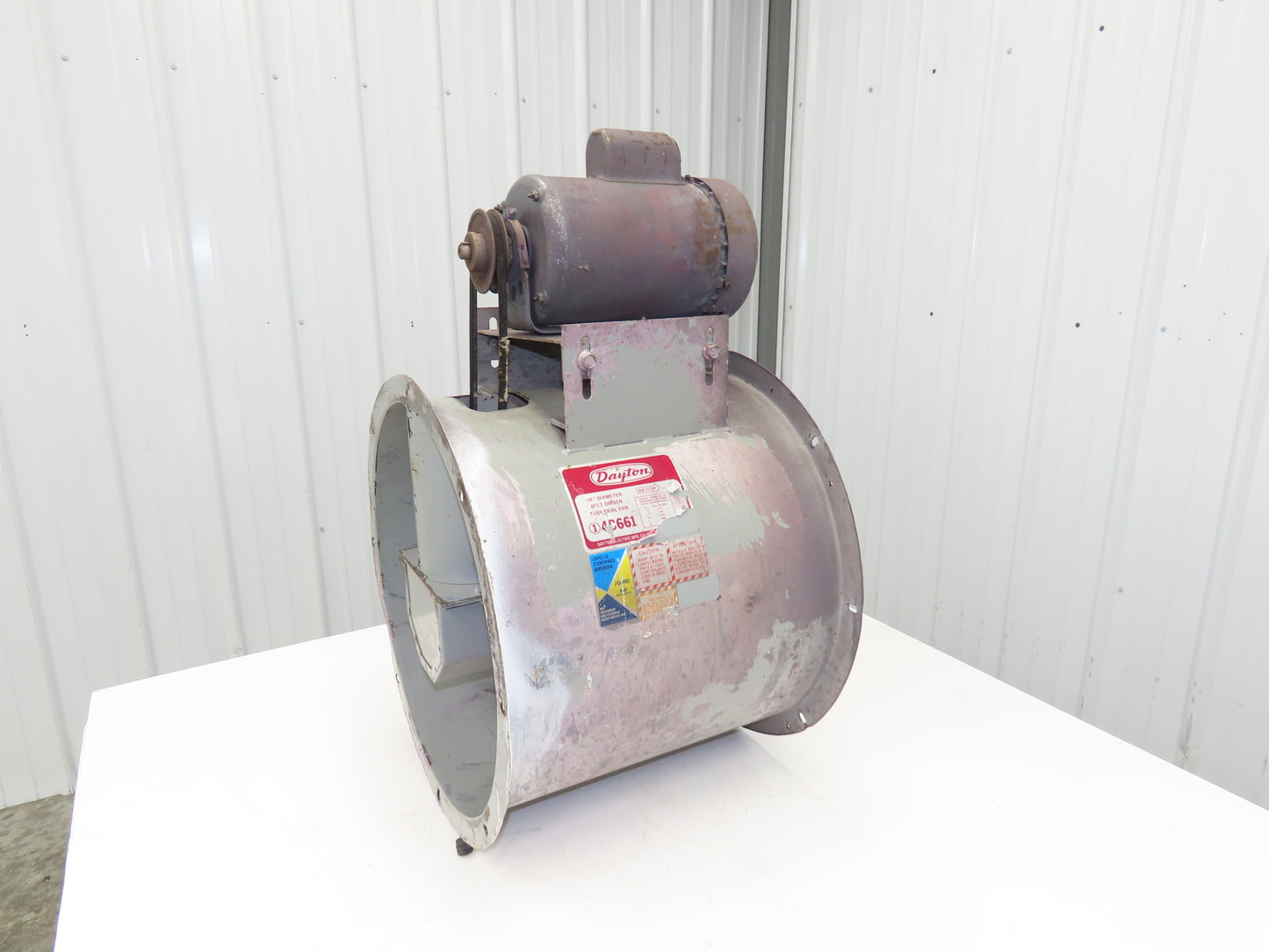 Dayton 4C661 Tubeaxial Fan 18" Belt Drive 1719 CFM 1Ph 3/4 Hp Motor 115/230V