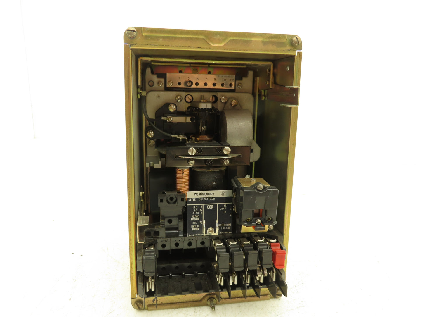 Westinghouse 391B511A09 Directional Ground Relay 4-12 A Voltage Restraint 300%