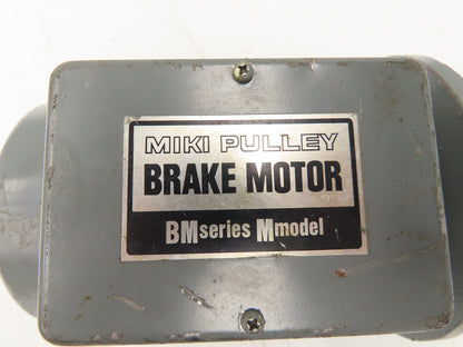 Miki Pulley BMM-074-NHFN Brake Motor 0.75kw 1710rpm 220V 3PH 180VDC Brake IEC 80