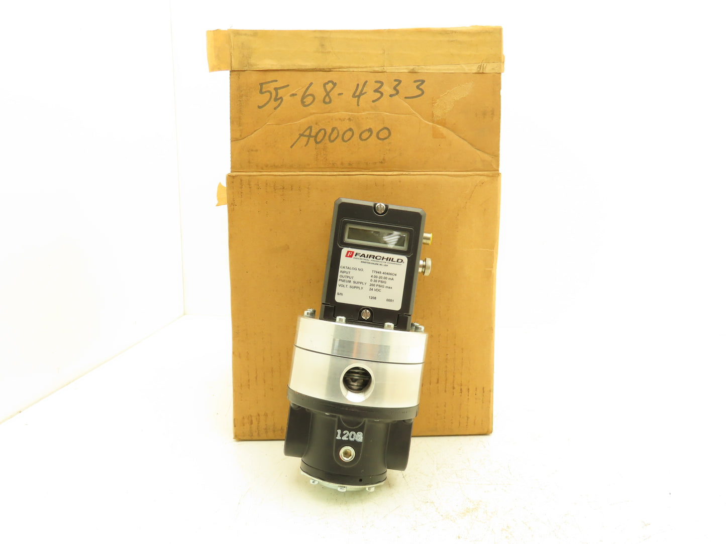 Fairchild T7945-4040604 Electro-Pneumatic Transducer Pressure Regulator 0-30psi