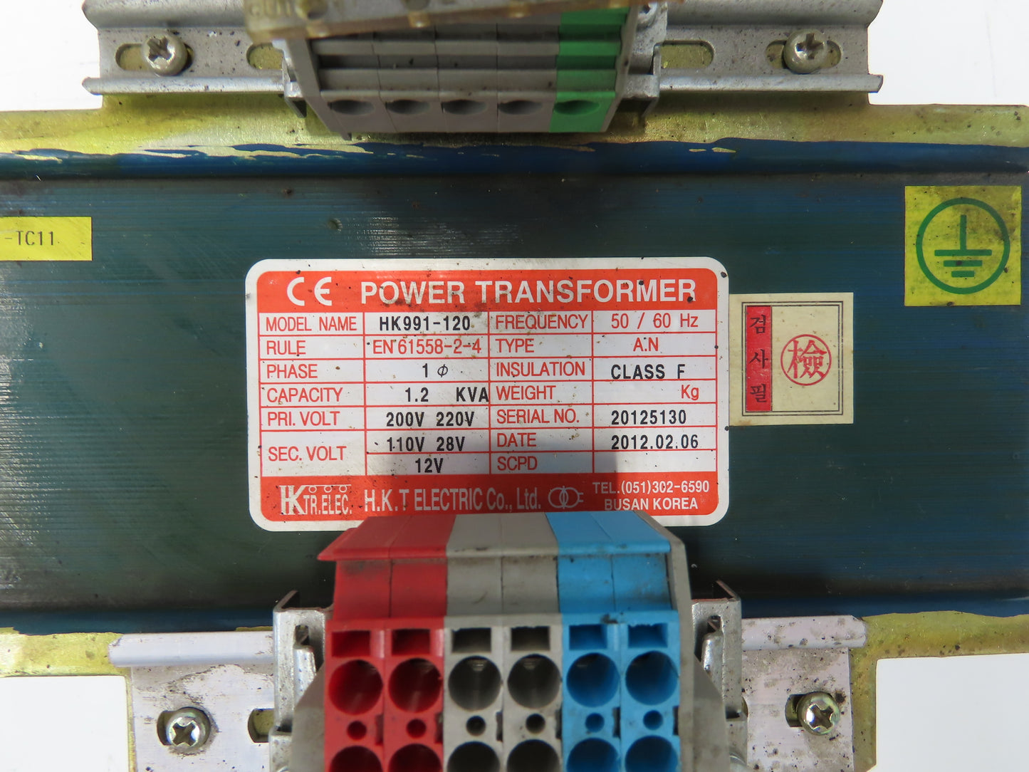 HKT EN61588-2-4 Transformer Primary 200-220V 1Ph Secondary 110V-28V/12 - 1.2KVA