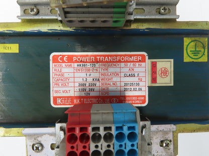 HKT EN61588-2-4 Transformer Primary 200-220V 1Ph Secondary 110V-28V/12 - 1.2KVA