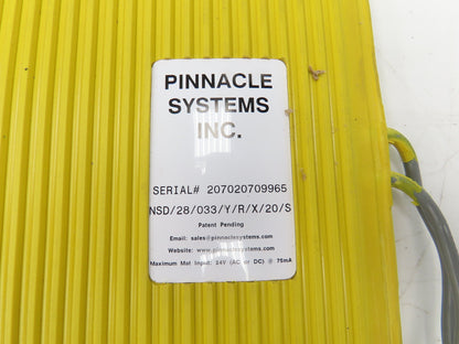 Pinnacle Systems NSD/28/033/Y/R/X/20/S Floor Mat Safety Switch 27x32" Yellow 24V