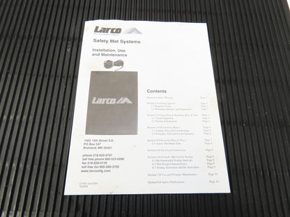 Larco MAT-24-X-42-4W2 Pressure Floor Mat Safety Switch 24x42" Black