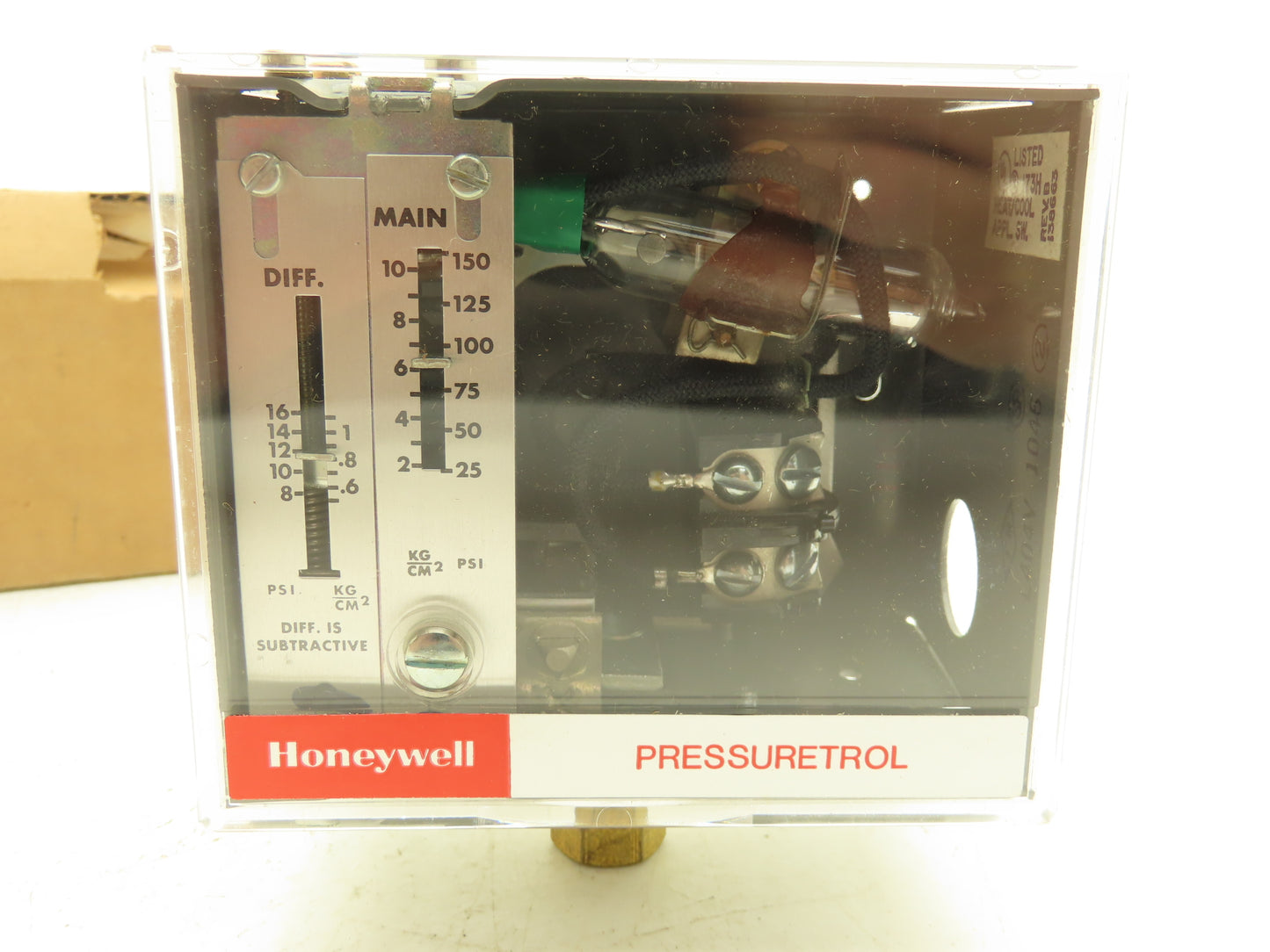Honeywell L404V Pressuretrol 25-150PSI Differential Pressure Switch SPST 8-16PSI