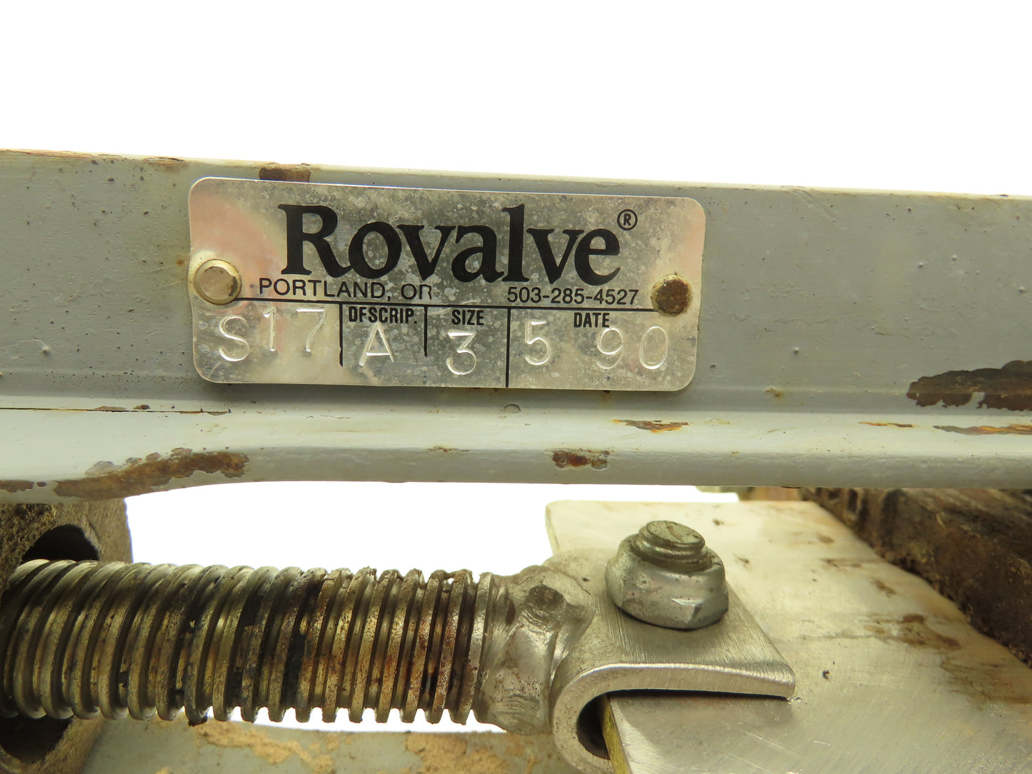 Rovalve S17-A  3" Stainless Knife Gate Valve Lug Style Rubber Seat Rising Stem