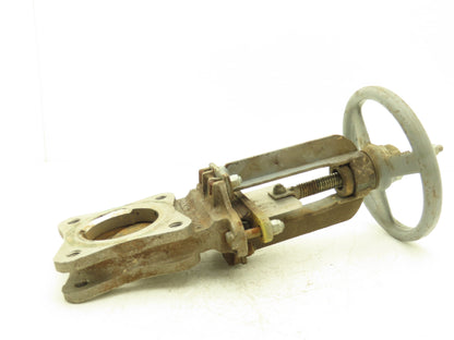 Rovalve S17-A  3" Stainless Knife Gate Valve Lug Style Rubber Seat Rising Stem