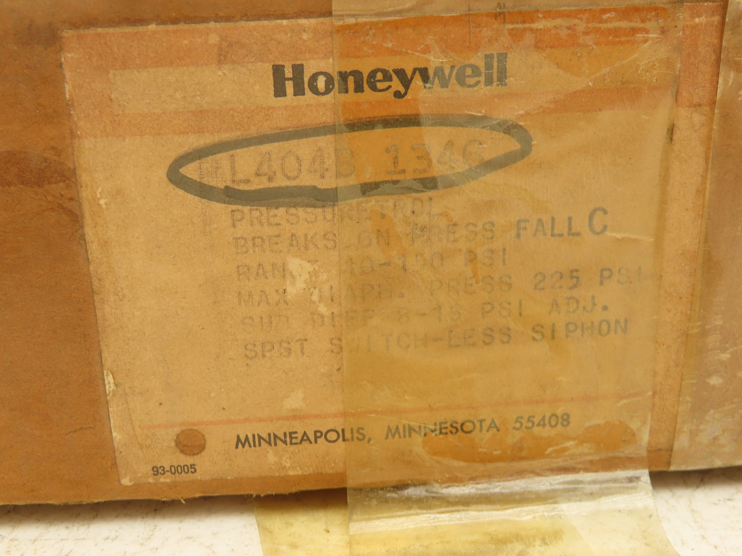 Honeywell L404B Pressuretrol 10-150PSI Differential Pressure Switch SPST 8-16PSI