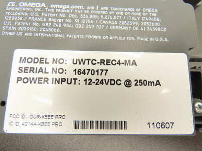 Omega UWTC-REC4-MA Wireless Thermocouple Receiver Smart Connector No Antenna