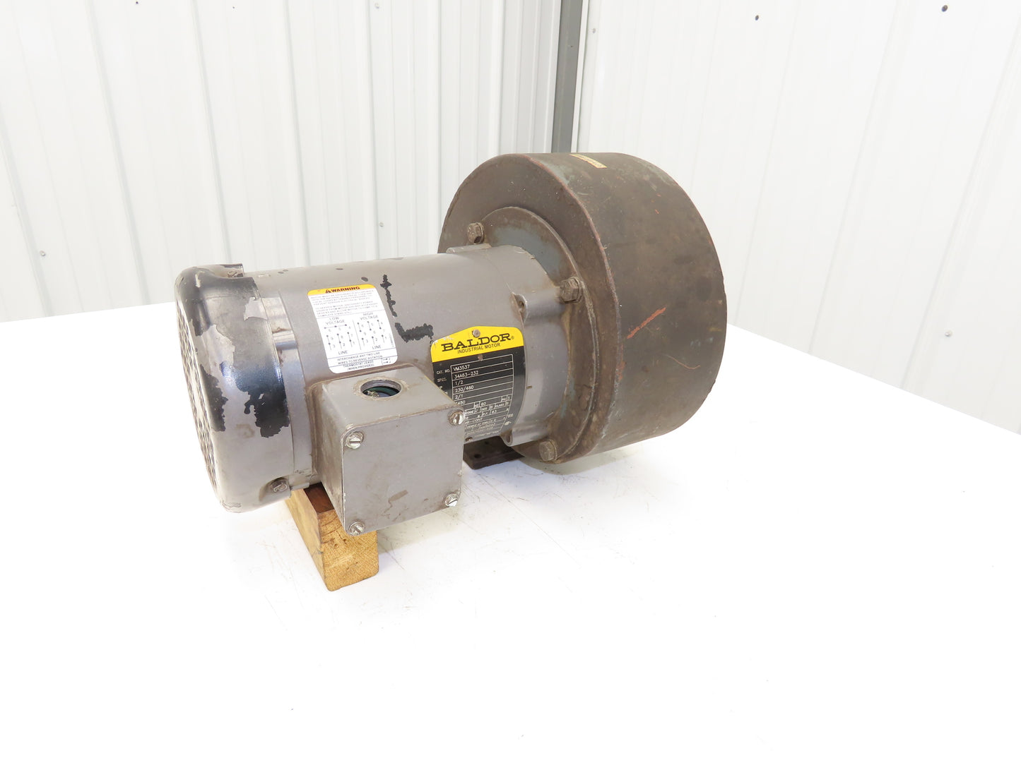 Baldor Reliance VM3537 Blower Motor Fan 0.5Hp 3450 RPM 230/460V 3PH