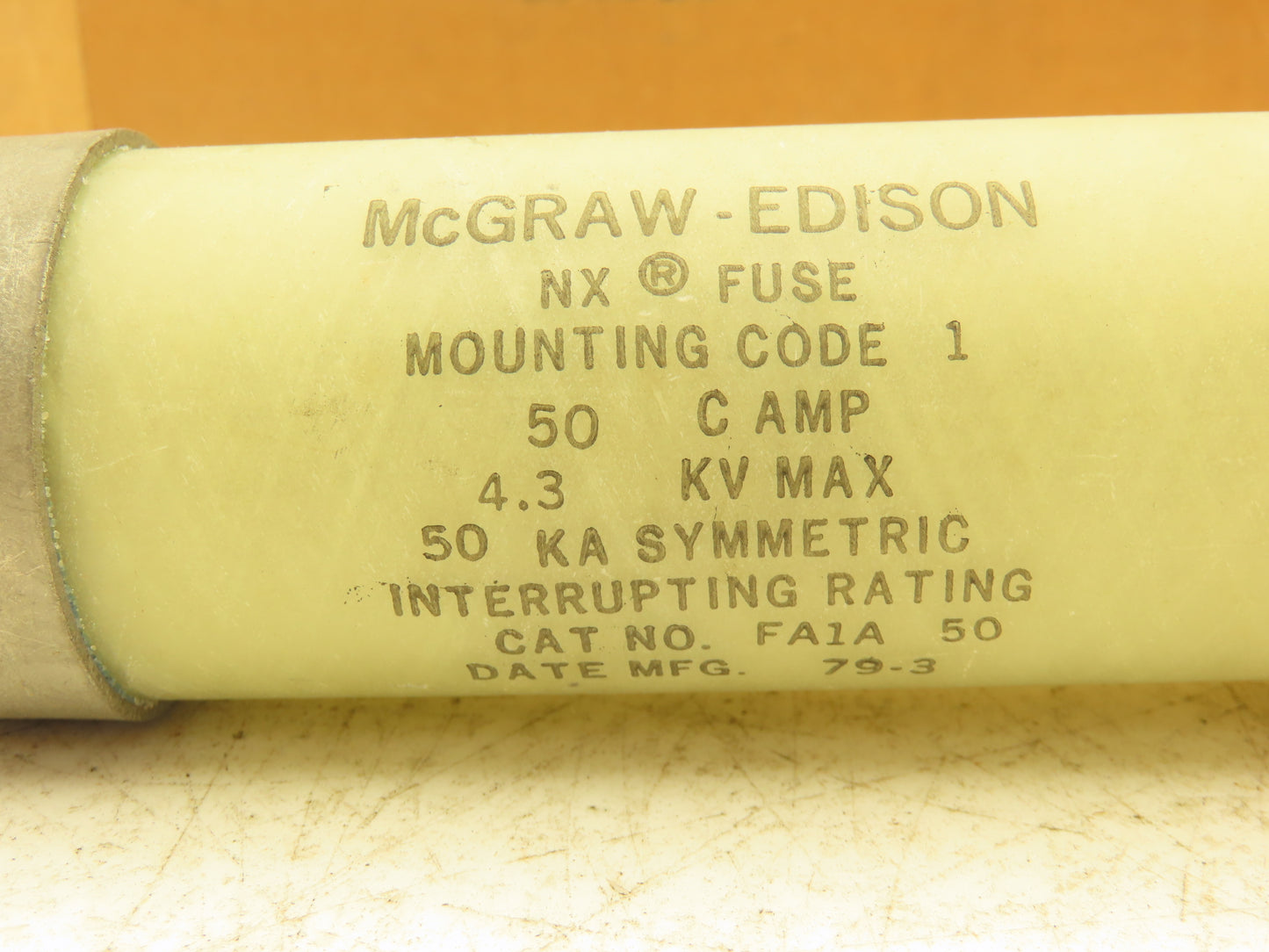 McGraw Edison FA1A50 Current Limiting Fuse 50 Amps 4.3kV Distribution C