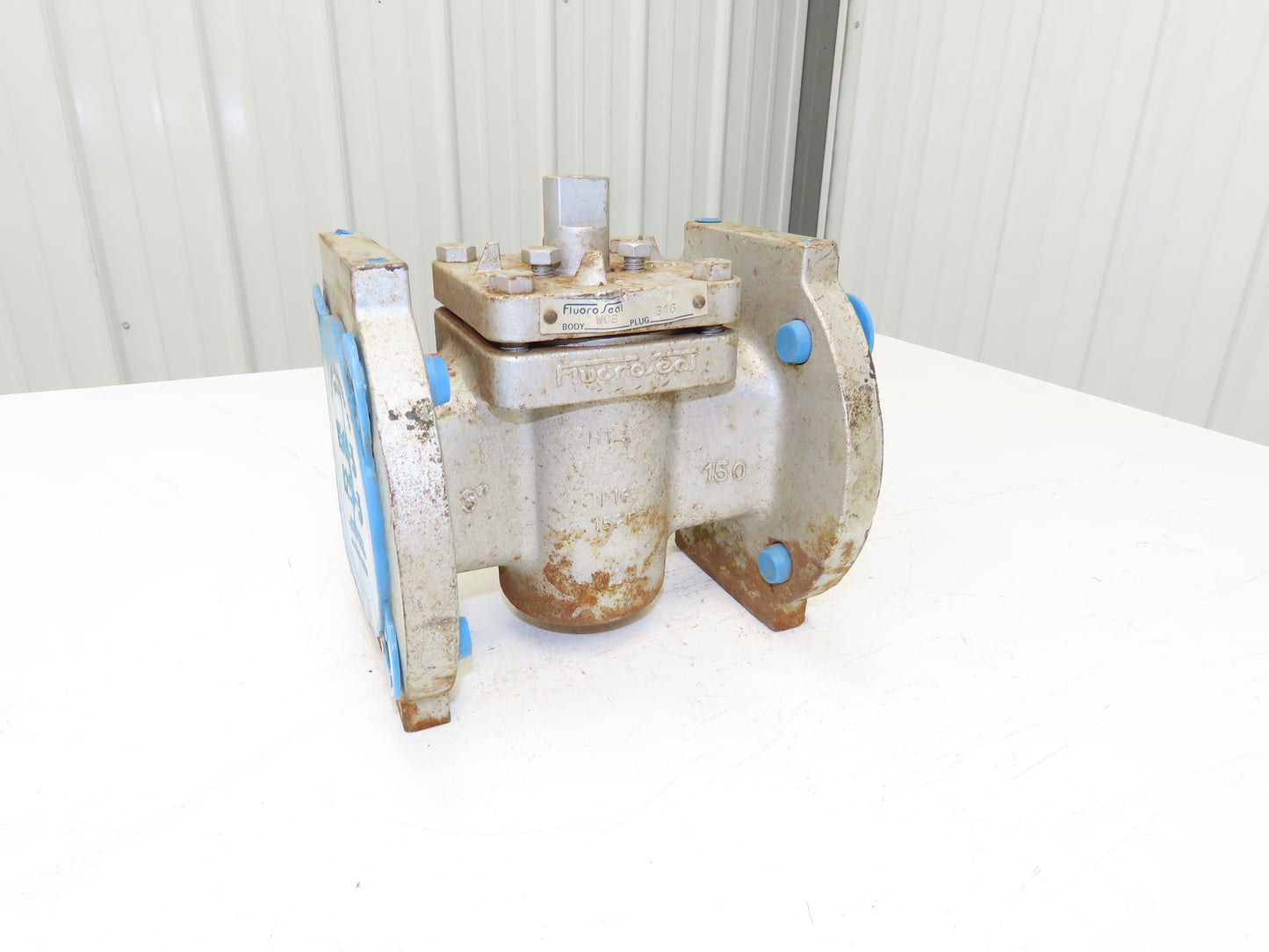 Fluoro Seal 152F Plug Valve 3" Flanged WCB 150 4-Bolt No Handle