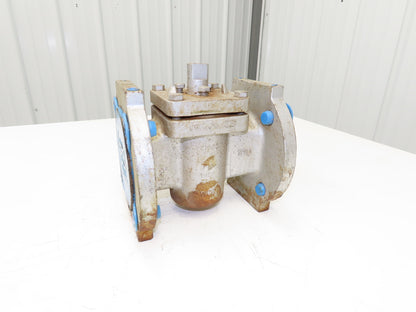 Fluoro Seal 152F Plug Valve 3" Flanged WCB 150 4-Bolt No Handle