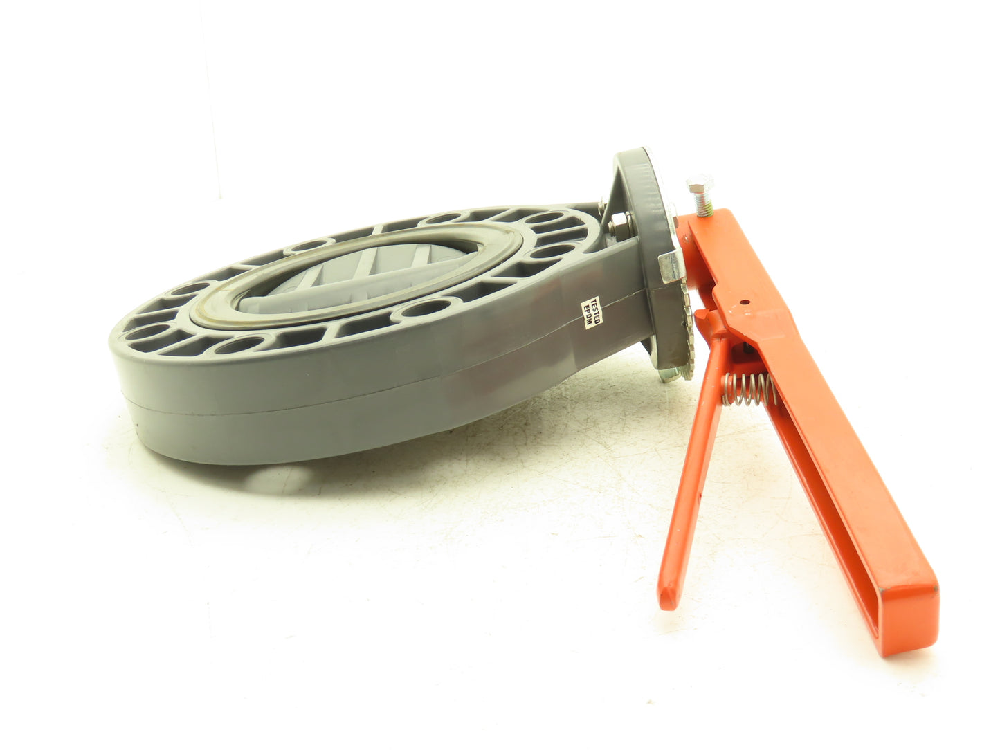 Colonial 411N V60413N 6" CPVC Butterfly Valve EPDM PVC Disc 8-Bolt w/Handle