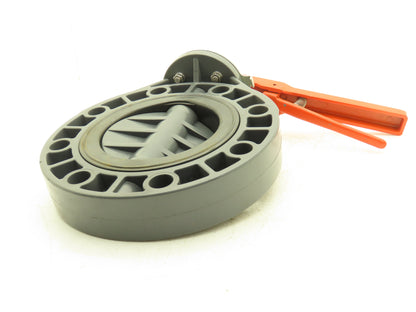 Colonial 411N V60413N 6" CPVC Butterfly Valve EPDM PVC Disc 8-Bolt w/Handle
