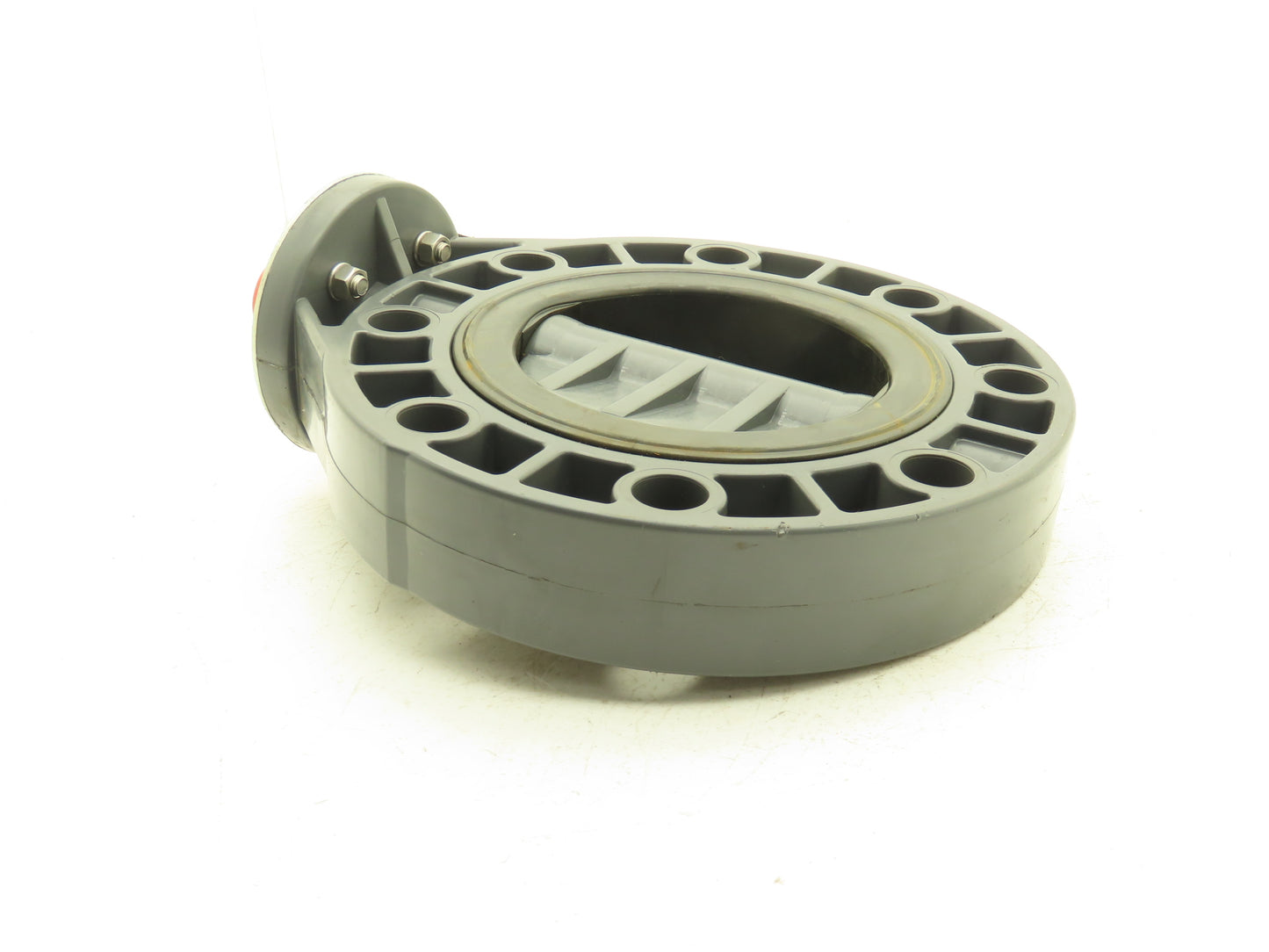 Colonial 411N V60413N 6" CPVC Butterfly Valve EPDM PVC Disc 8-Bolt w/Handle