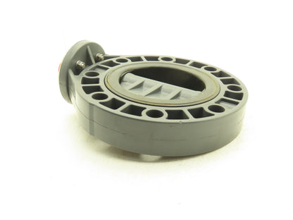 Colonial 411N V60413N 6" CPVC Butterfly Valve EPDM PVC Disc 8-Bolt w/Handle